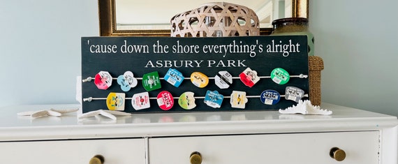Beach Tag Holder, Beach Badge Display, Beach Badge Holder, Seasonal Beach Tag Collection, Jersey Shore, Beach House, Down The Shore, NJ Gift