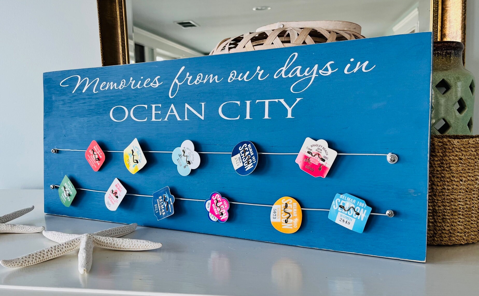 Beach Badge Holder, Beach Badge Display, Beach Tag Display, Beach Tag