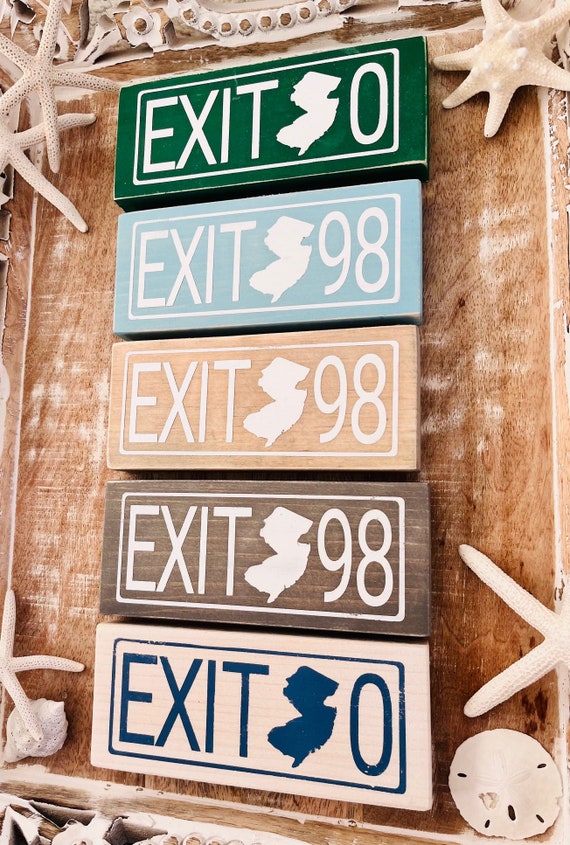 New Jersey Parkway Exit Sign, NJ Street Sign, Down The Shore, NJ What Exit?, Garden State License Plate, Bruce, Jersey Girl, NJ State Gift