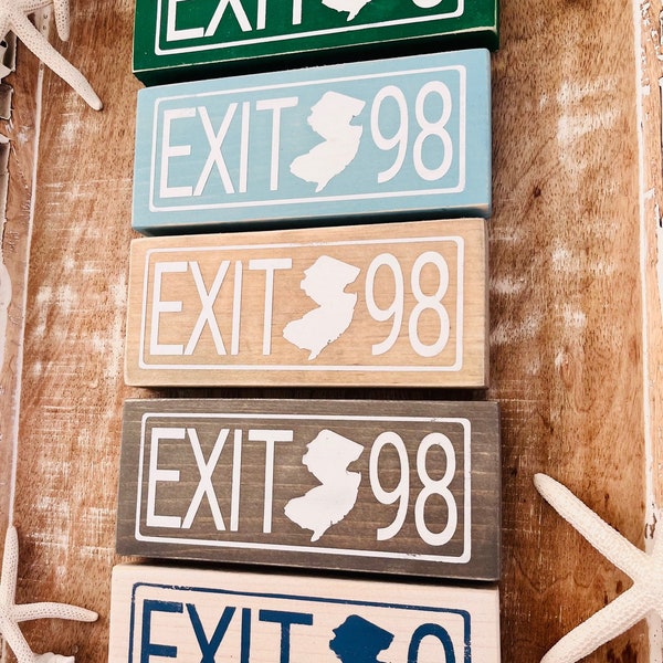 New Jersey Parkway Exit Sign, NJ Street Sign, Down The Shore, NJ What Exit?, Garden State License Plate, Bruce, Jersey Girl, NJ State Gift