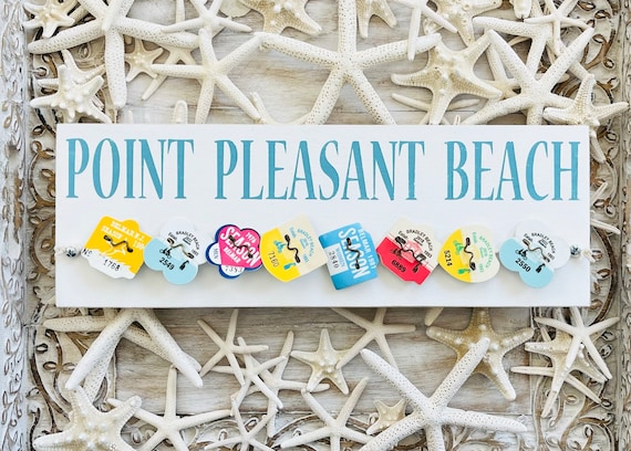 Beach Badge Display, Beach Tag Holder, Beach Badge Holder, Custom Beach Badge Sign, Beach Tag Display, Down The Shore, New Jersey Beaches