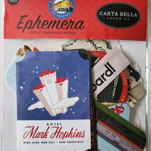 Carta Bella All Aboard ephemera pack, train and travel ephemera