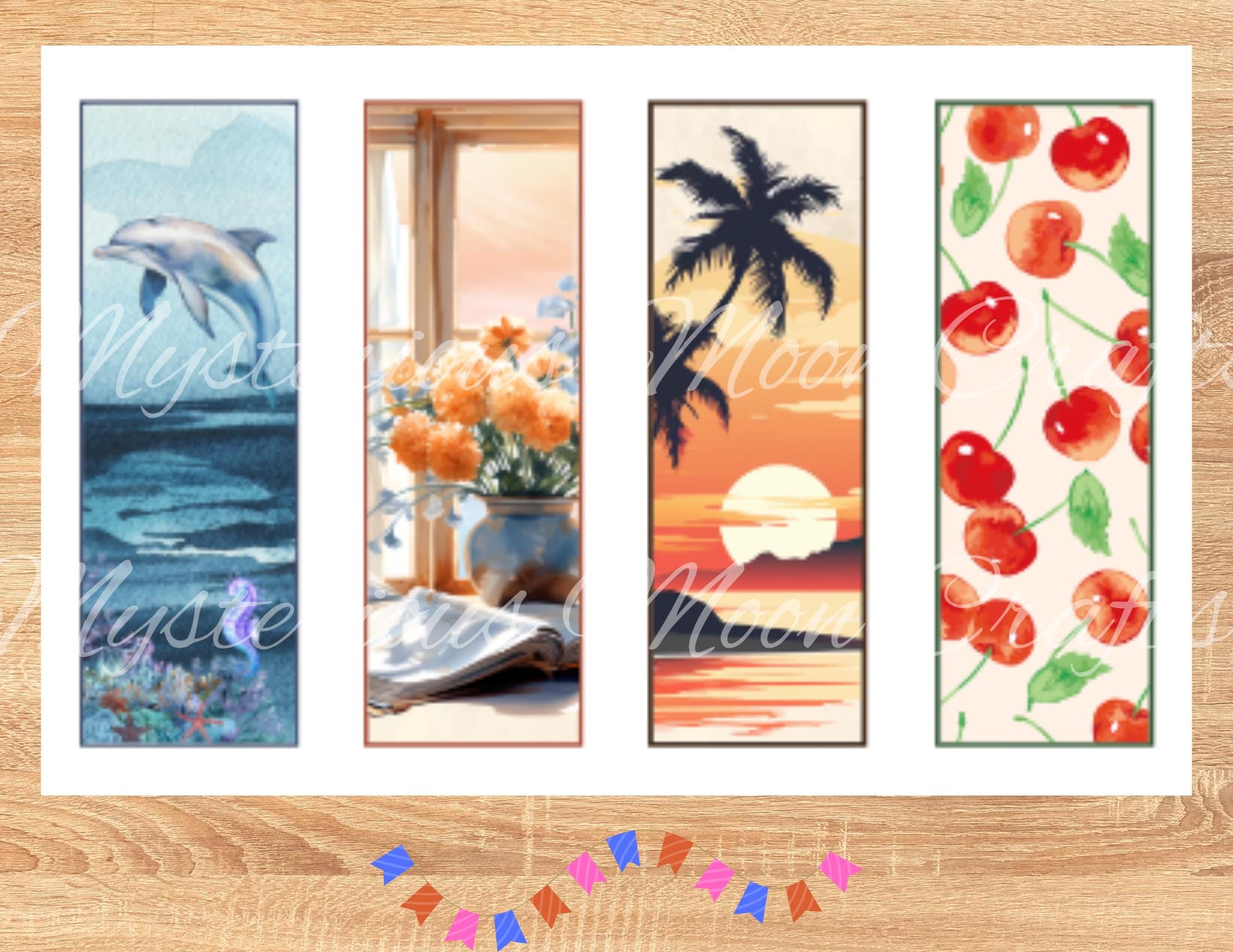 Four Seasons Bookmarks: Printable Book Club Gifts (digital Download) - Etsy
