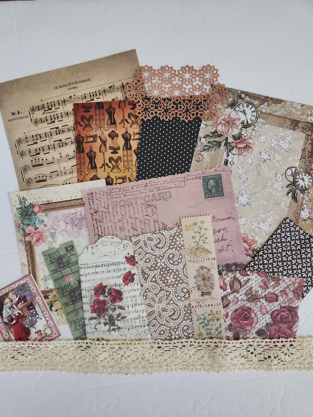 Vintage Style Junk Journal Ephemera - Etsy