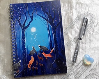 Badger Notebook - Fox Notebook - Arty Gift - Stocking Filler - A5 Notebook