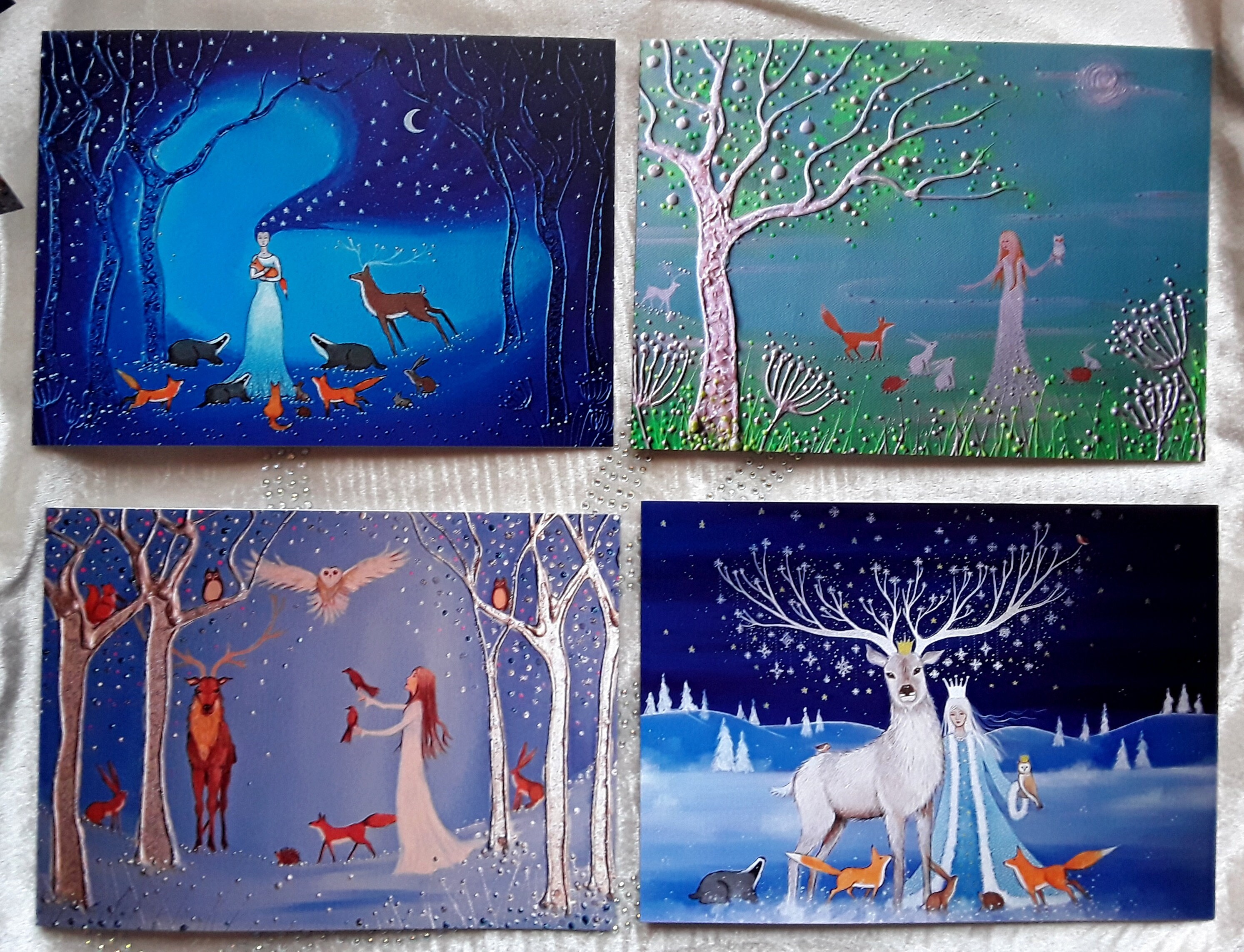 Four Goddesses - Set of four high quality art cards