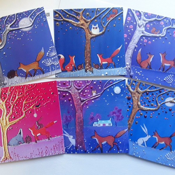 Mystical Fox Cards - Fox Art - Woodland Animal Cards - Fox Cards - Fox
