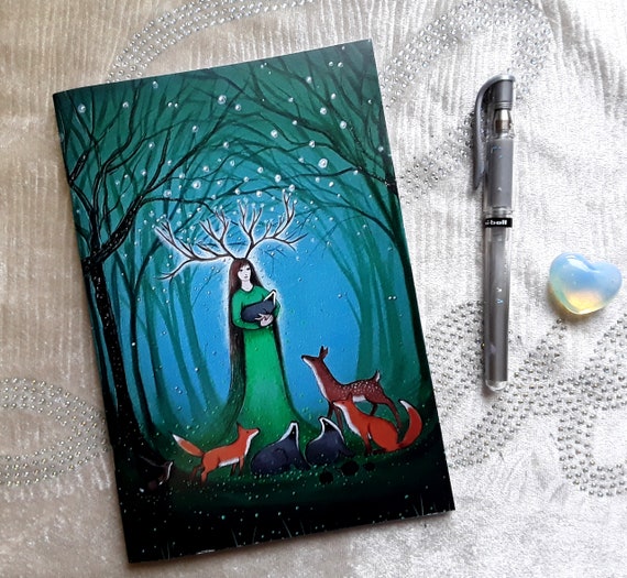 Mystical Notebook - Goddess Notebook - Pagan - Journal - Arty Gift - Stocking Filler.