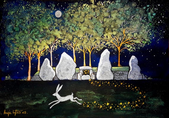 Wayland's Smithy , A4 Print, Long Barrow, Burial Mound, Pagan, Druid, Hare