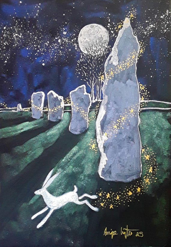Avebury, Mystical Avebury, Standing Stones, Stone Circle, White Hare, Pagan, Druid