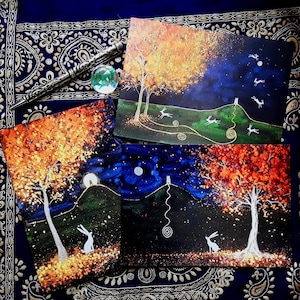 Cartes Avalon Autumn, Cartes artistiques, Cartes Glastonbury Tor, Cartes vierges