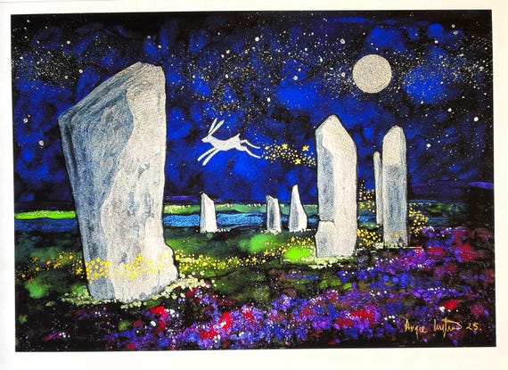 Ring of Brodgar, Giclee Print, A4 Print, Standing Stones, Stone Circle