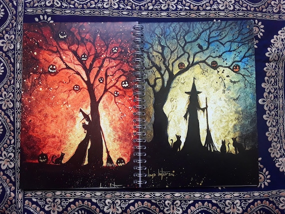 Witch Notebook, Halloween Notebook, Samhain Journal, Grimoire, Witch Art