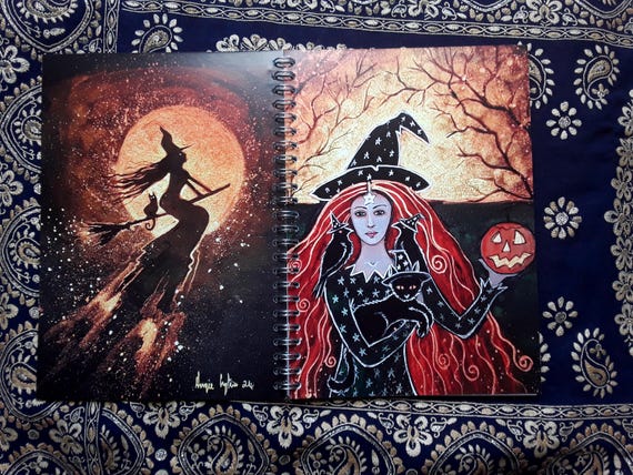 Witch Notebook, Spell book, Grimoire, Witches Journal, Samhain, Halloween