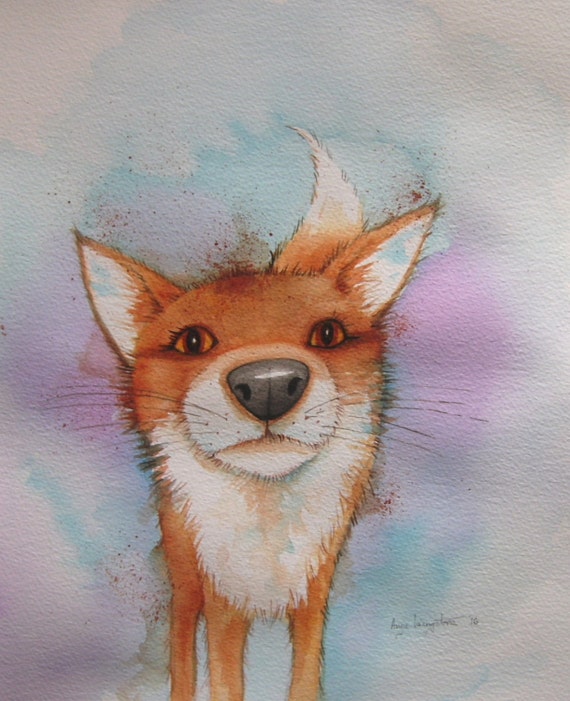Nosey Fox A4 Fine Art Giclee Print