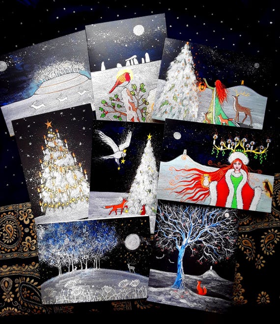 Christmas Cards, Yule Cards, Blank Festive Cards, Christmas 2025
