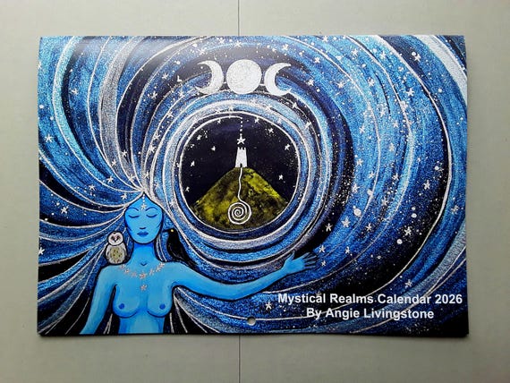 2026 Calendar, A4 Wall Calendar, Angie Livingstone Calendar, Moon Phase Calendar