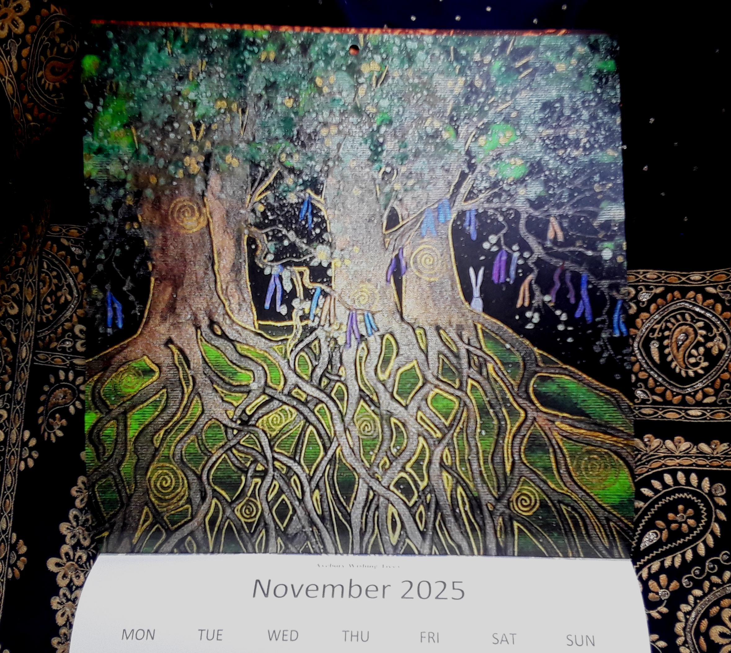 Large 2025 Calendar, Art Calendar, Pagan Calendar, Moon Phase Calendar ...