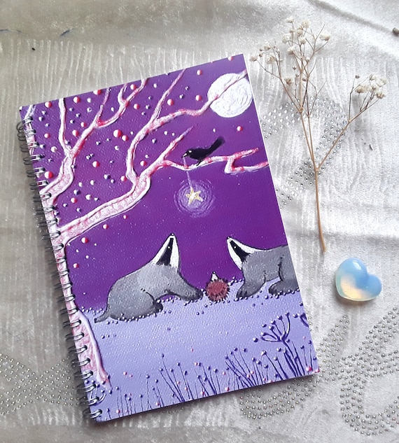 Badger Notebook - Badger Journal - Arty Gift - Writers Gift
