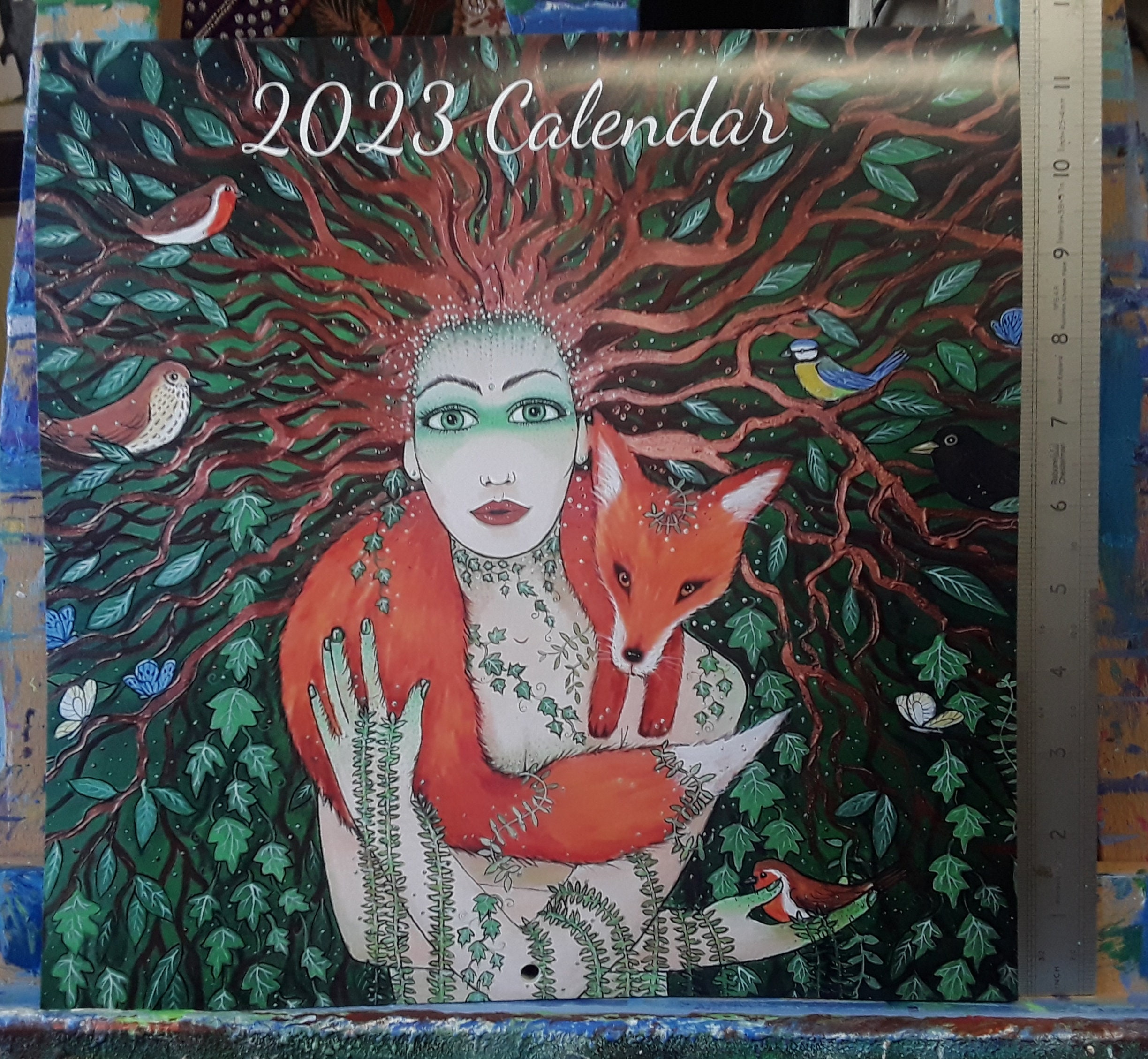 Large square 2023 Calendar Wall Calendar Art Calendar Square