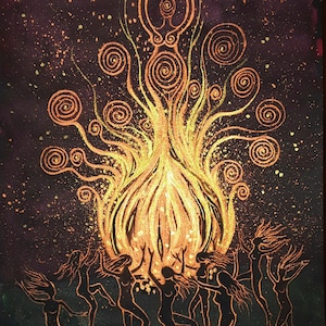Spiral Goddess, Honouring the Sacred Feminine, Goddess, Dancing Women, Mystical Print, Pagan