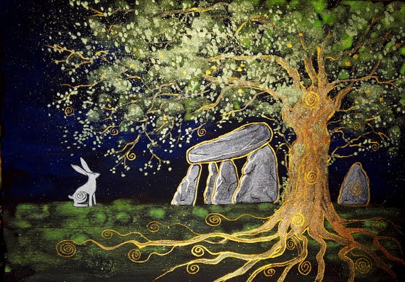Standing Stones, White Hare, Dolmen, Pagan, Druid, Wiccan, Holy Tree, Ley Lines