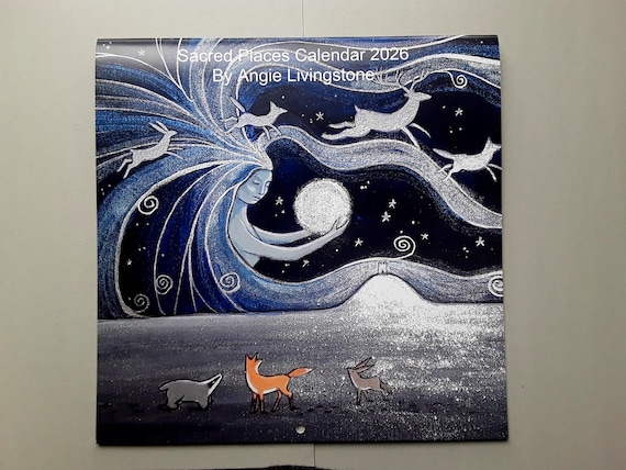 2026 Calendar, Small Square Calendar, Angie Livingstone Calendar, Moon Phase Calendar