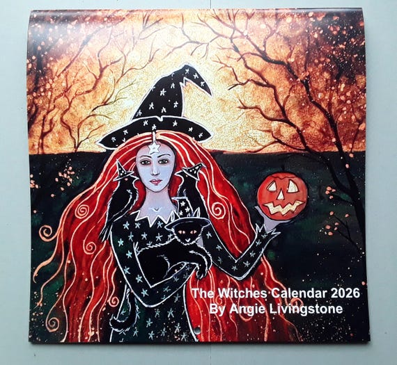 Large 2026 Calendar, Witch Places, Art Calendar, Pagan Calendar, Witches, Moon Phase Calendar, Mystical Calendar