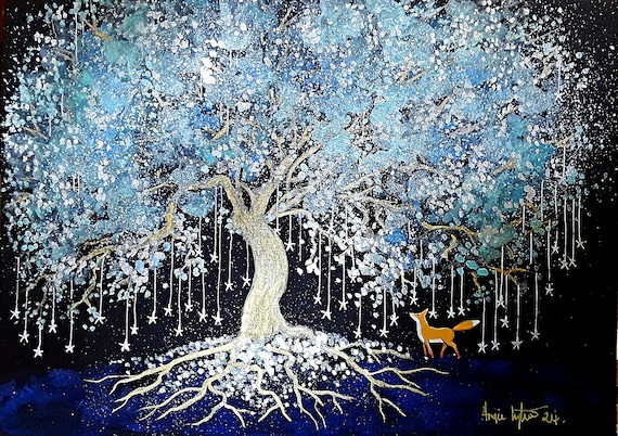Large A3 Print, Frost Tree, Mystical Tree, Tree of Life, Winter Tree, Frost Tree Print