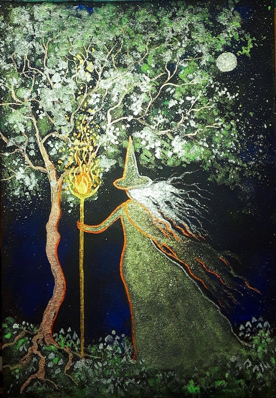Spring Witch, Witch Print, Pagan, Wiccan, Spring, Snowdrops
