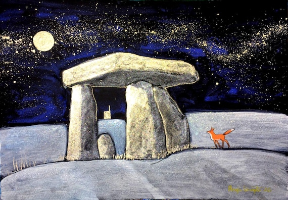 Lanyon Quoit, A4 print, Dolmen, Fox, Cornwall