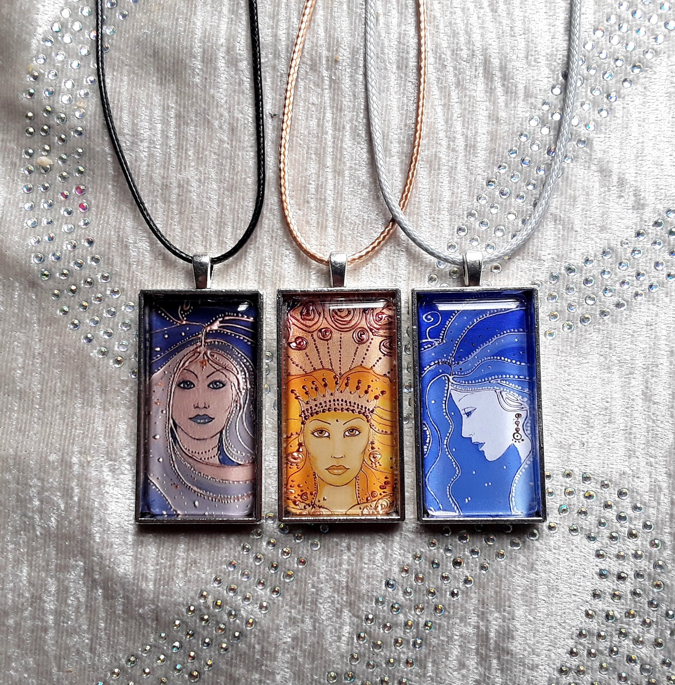 thumbnail image 2 of Moonlight Mysteries Sterling Silver 'Charge Of God And Goddess' Wiccan Pagan Pendant 2 of 5