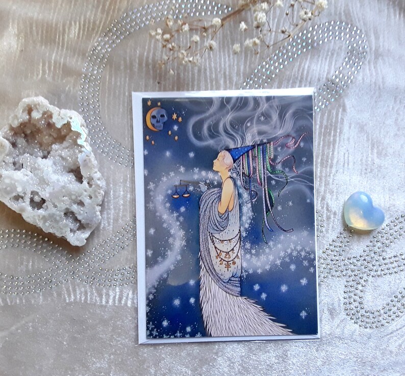 Winter Goddess card Goddess Art Snow Goddess | Etsy