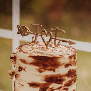 Personalized Woodland Wedding Cake Topper, Boho and Rustic Cake Topper