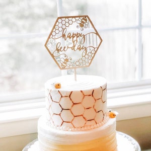 Happy bee-day cake topper, Bee day cake topper, Bee themed birthday, Bee cake topper, Happy bee day cake topper, Birthday Cake Topper