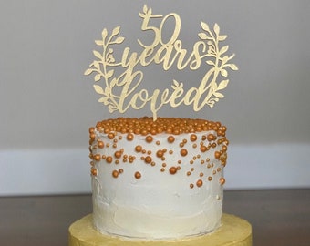 50th Anniversary Cake Topper Etsy