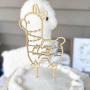 Welcome baby llama cake topper, Baby shower cake topper, Llama baby shower decoration, Llama party, Llama decor