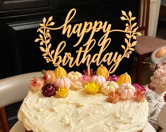 Happy Birthday Cake Topper, Birthday Decorations, Cake topper birthday, 18th birthday cake topper, 21st birthday cake topper, 60th birthday