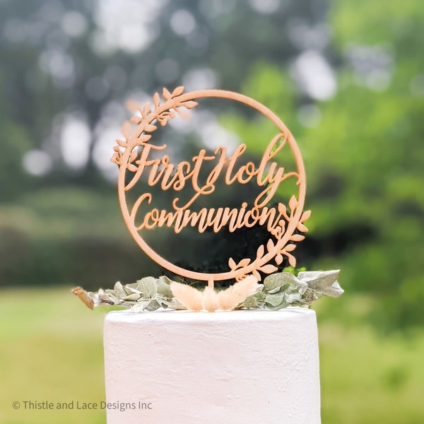 First holy communion cake topper, First communion cake topper, Rustic cake topper, God bless cake topper, 1st communion, 1st holy communion