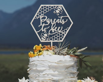 Parents to bee cake topper, Gender reveal cake topper, Gender reveal d –  Thistle and Lace Designs