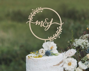 Monogram Cake Topper Etsy
