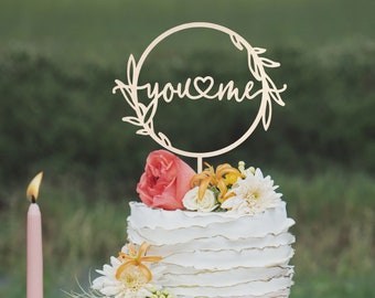 You and Me cake topper, Love Cake Topper, We do cake topper, Cute wedding cake topper, Lesbian wedding cake topper, Boho cake topper