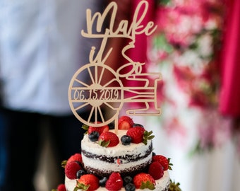 Make it so cake topper, Wedding cake topper, Wedding decorations and decor