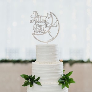 It's written in the stars cake topper, Constellation cake topper, Zodiac Signs, Moon cake topper, Star cake topper, Celestial cake topper image 1