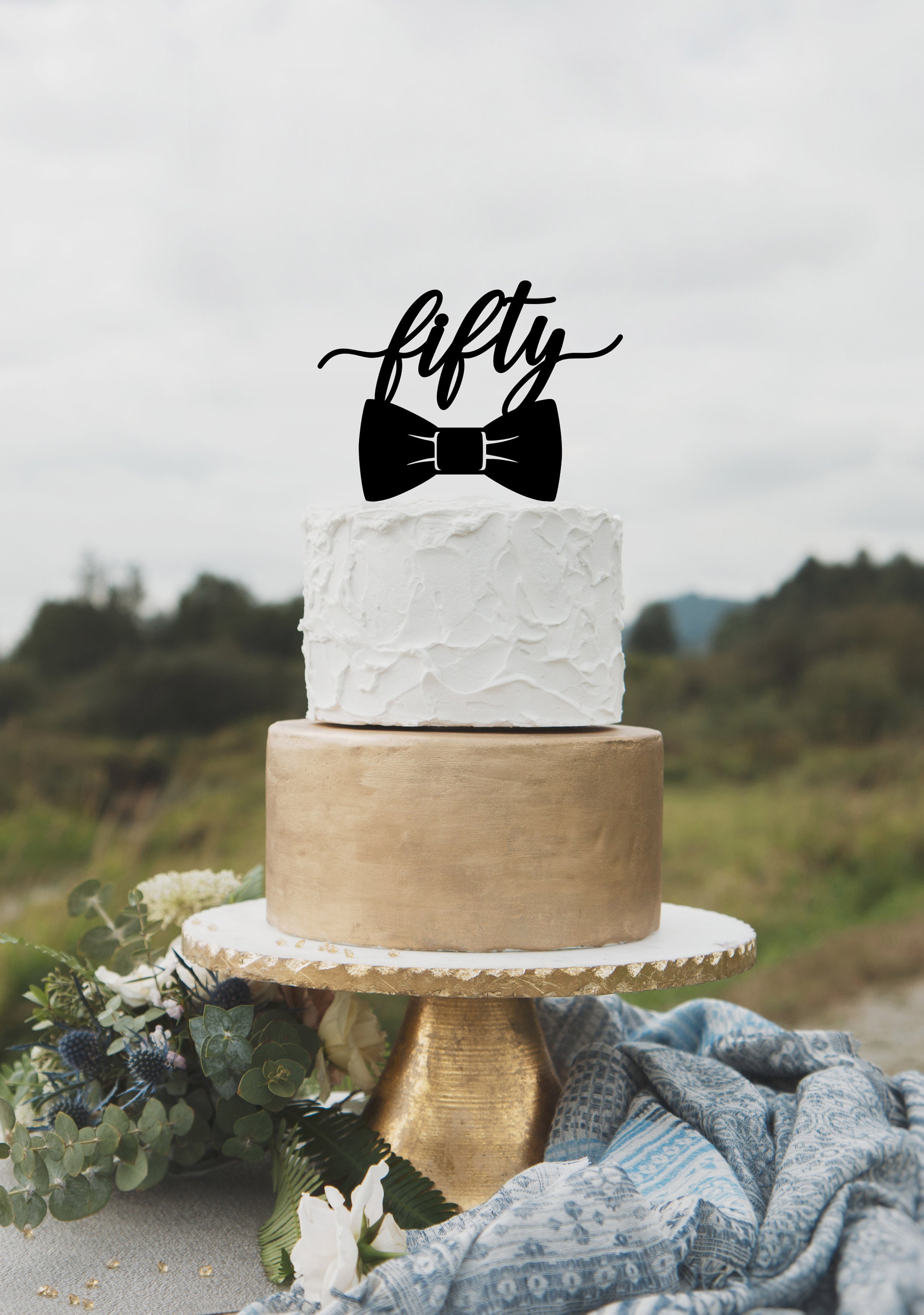 Birthday Cake Topper for Men 50th Birthday Cake Topper Happy - Etsy