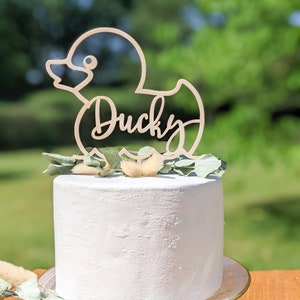 Duck cake topper, Rubber Ducky cake topper, Kid's cake toppers, First Birthday Cake Topper, Personalised birthday cake topper image 5