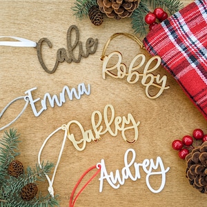 Christmas Stocking Names, Laser cut names, Stocking name tags, Gift tag, Christmas stocking tag, Stocking tags, Personalized stocking name