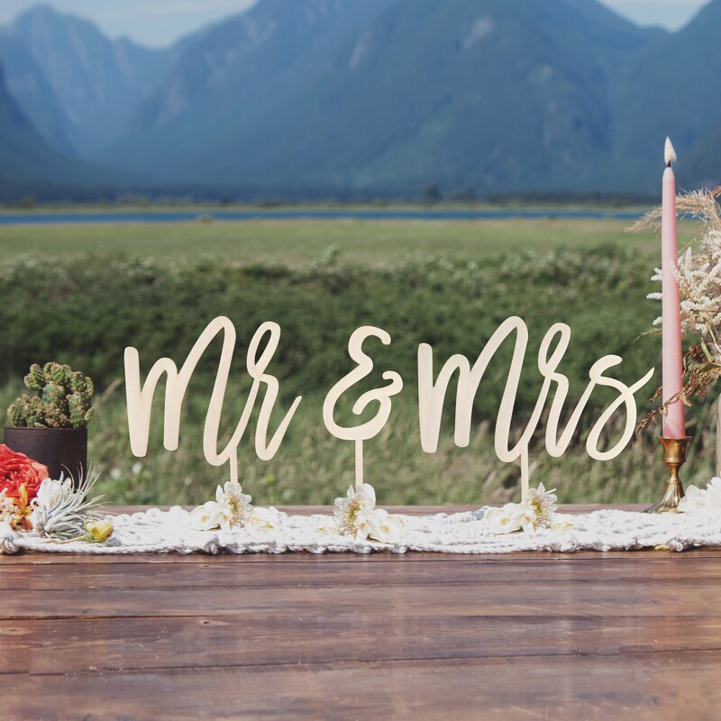 Mr and Mrs Wedding Signs - Etsy