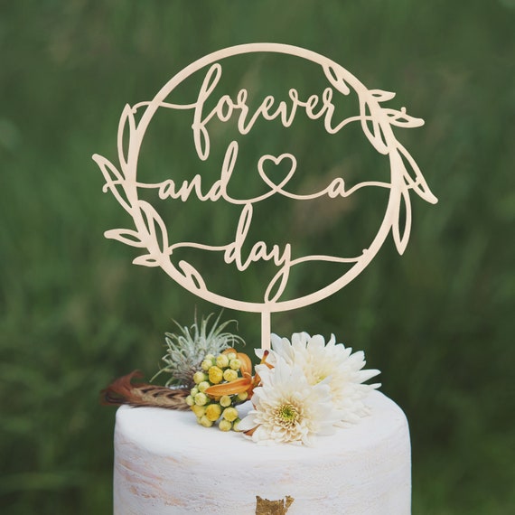Cake topper plant lover joyeux anniversaire - wood - Made in Europe  (France) - CAMBIFOLIA eco-friendly wood