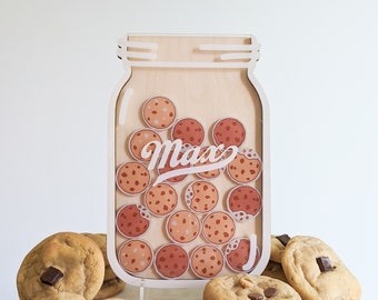 Cookie jar reward jar tokens, Personalized reward jar, Reward system, Reward tokens, Reward chart, Gift for kids, Class reward jar